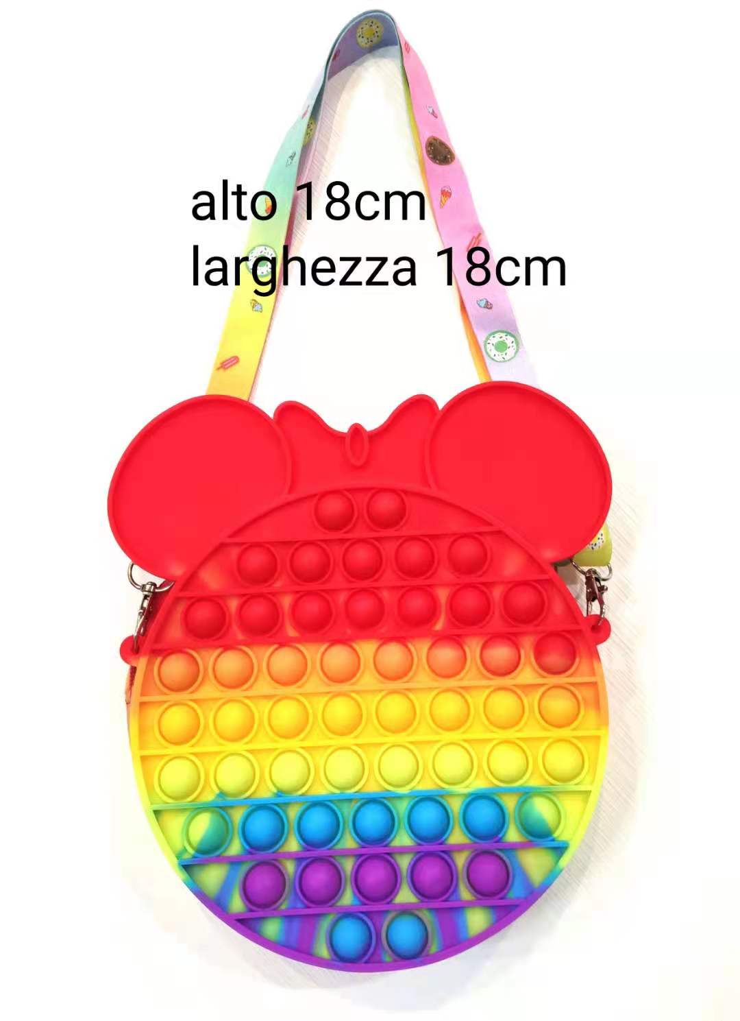 pop it giocattoli.Borsa donna ragazza POP IT PUSH BUBBLE sensoriale di particolari esigenze lo stress solli