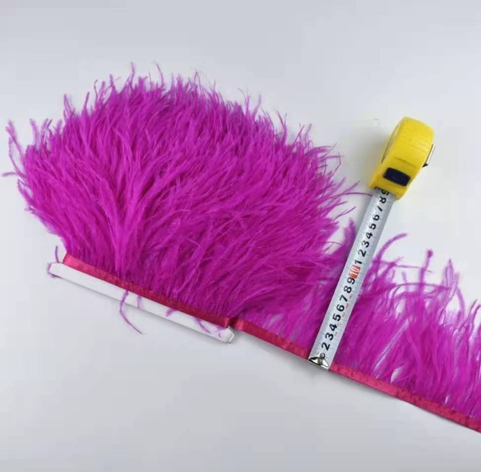 piume struzzo 1mt piume struzzo frangia lunghezza 10-14cm per matrimonio festa