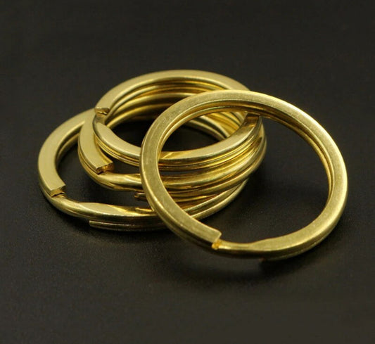 Anellio portachiavi piatto colore dorato 33mm 12pezzi per confezione anellio